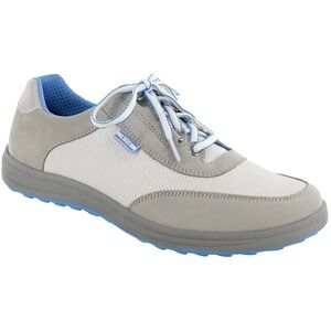 SAS Tour Mesh Womens Walking Shoes Size 8.5 Grey White Blue Lace Up Sneakers USA